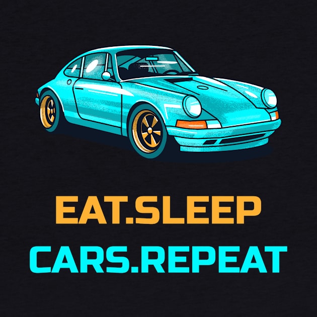 Eat Sleep Cars Repeat Porsche 911 Gulf Car by Carsncoolstuff